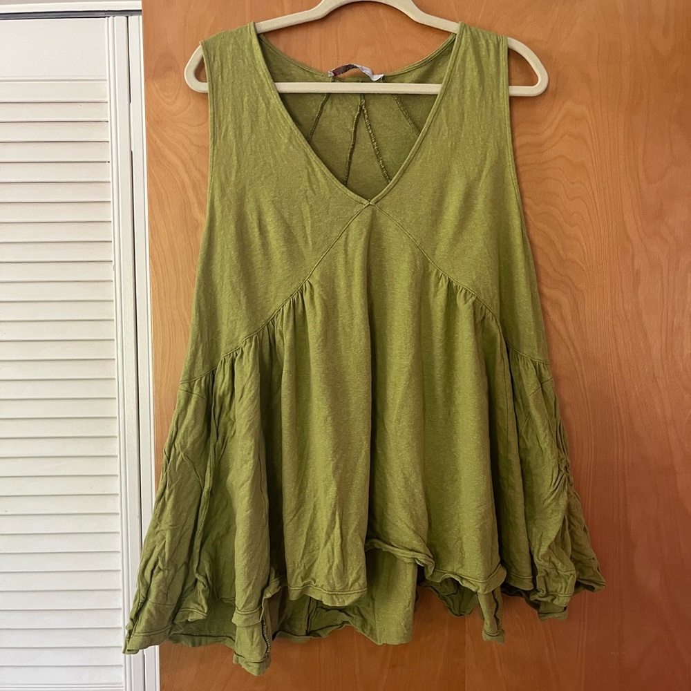 Free People Beach Green Tunic Top
